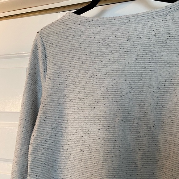 Loft Grey Ruffle Trim Sweater - Picture 6 of 7